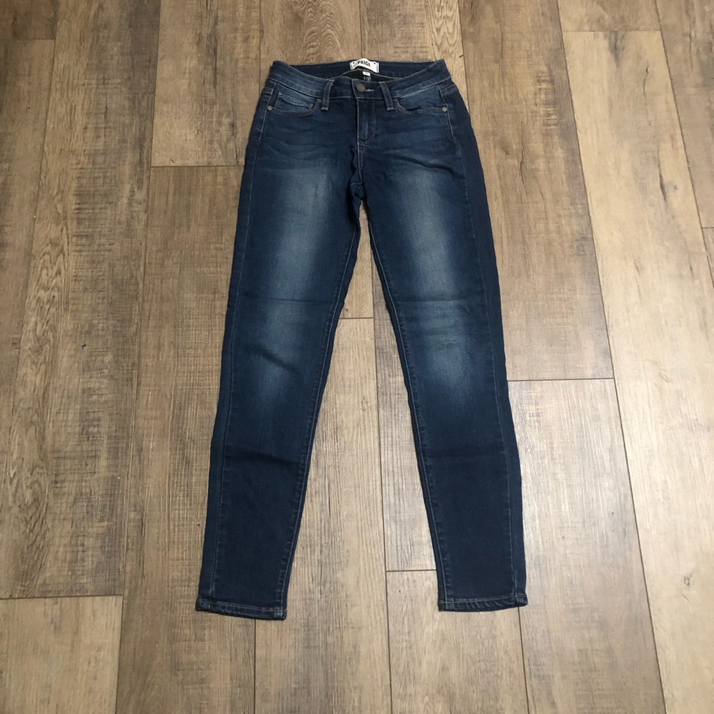 Paige womens jeans 25 verdugo ankle low rise blue denim stretch pants